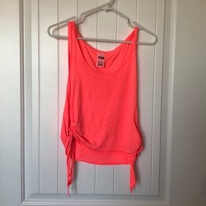 VICTORIAS SECRET PINK CUTOUT TIE TANK